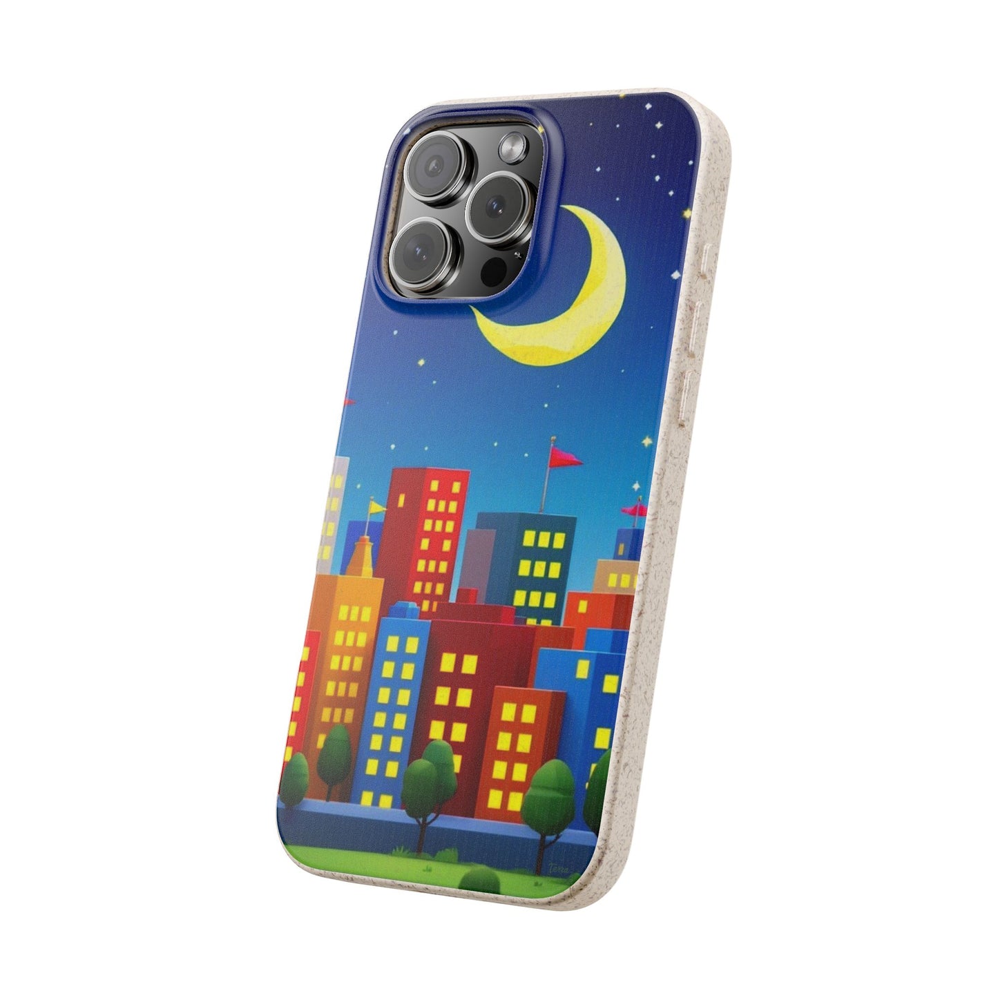 City Dreams Under the Moonlight Biodegradable Phone Case