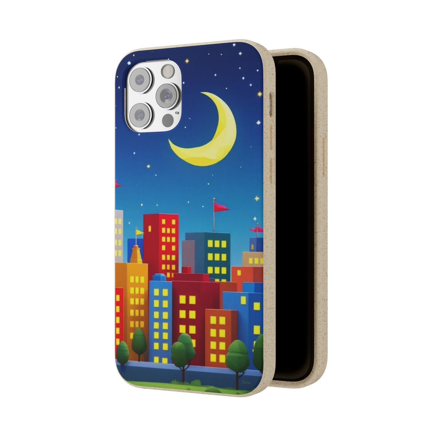 City Dreams Under the Moonlight Biodegradable Phone Case
