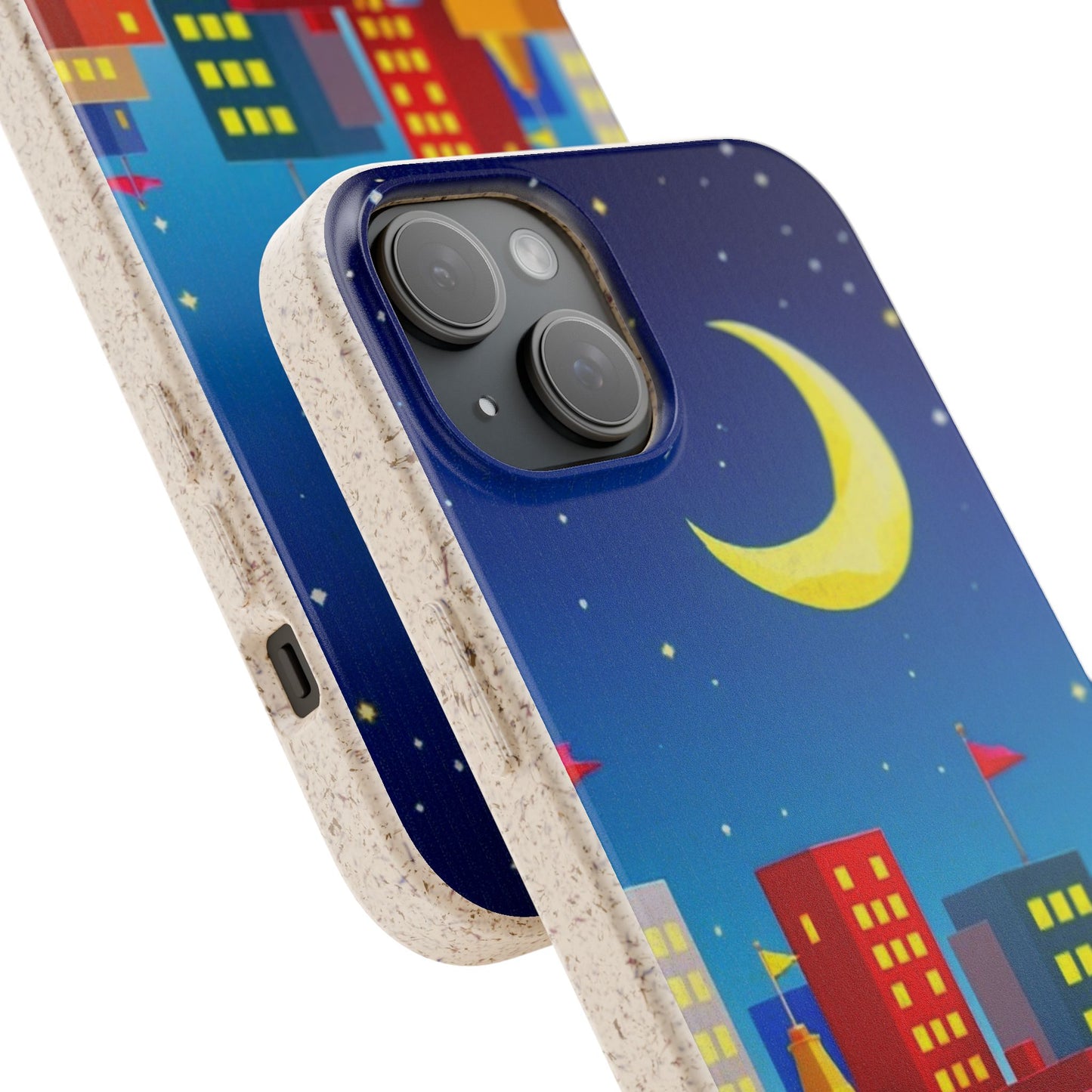 City Dreams Under the Moonlight Biodegradable Phone Case