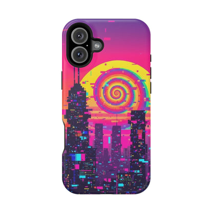 Neon Spiral Skyline Case