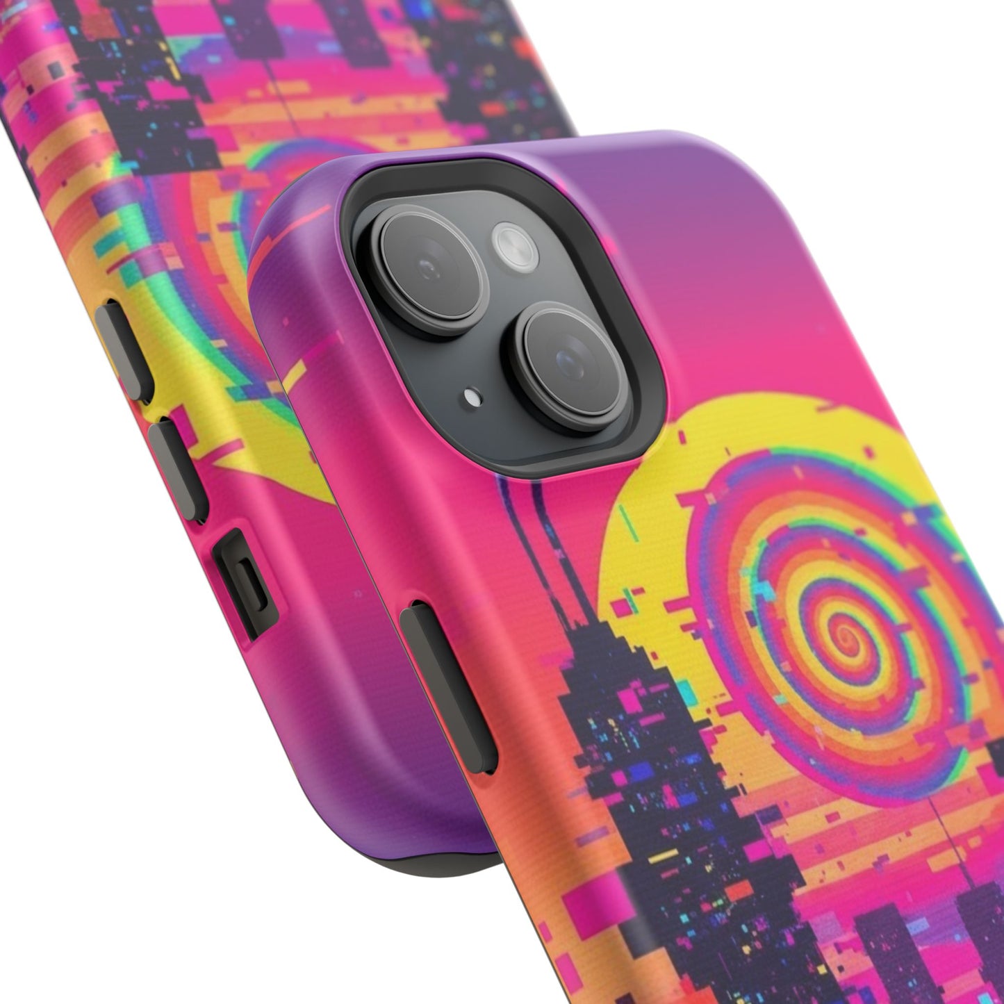 Neon Spiral Skyline Case