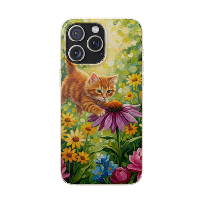 Kitten in a Sunlit Garden Biodegradable Phone Case