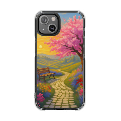 Spring Serenity: Sunset Promenade Magnetic Phone Case