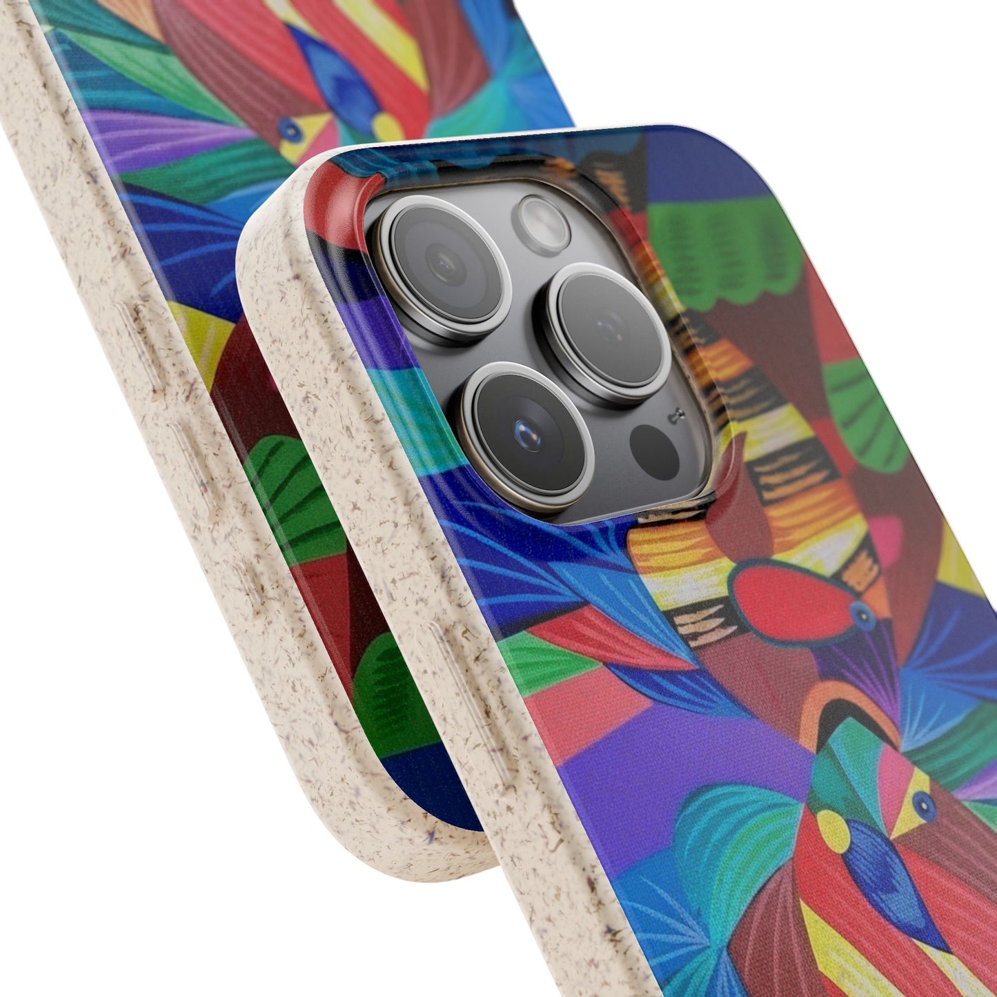 Neon Reef Kissed Abstract Tropical fish Canvas Phone case