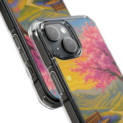 Spring Serenity: Sunset Promenade Magnetic Phone Case