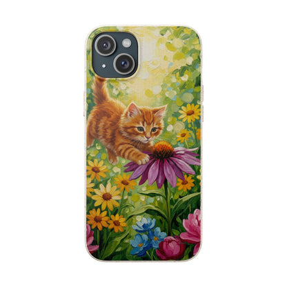 Kitten in a Sunlit Garden Biodegradable Phone Case