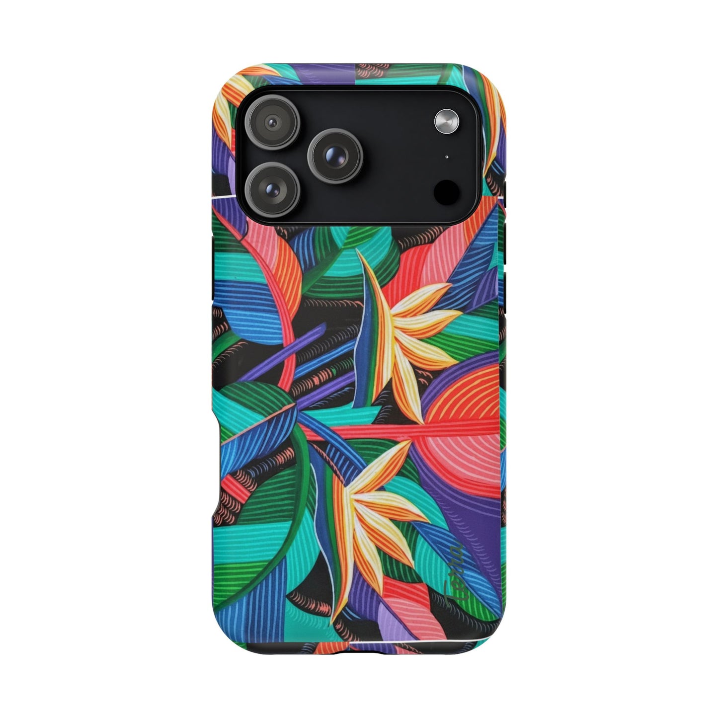 Neon Bird-of-Paradise Jungle | Magnetic Impact-Resistant Case, MagSafe Compatible, Dual-Layer Protection