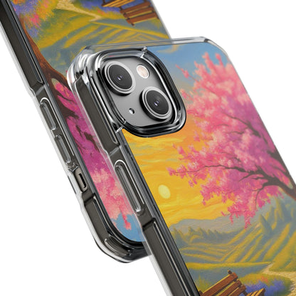 Spring Serenity: Sunset Promenade Magnetic Phone Case