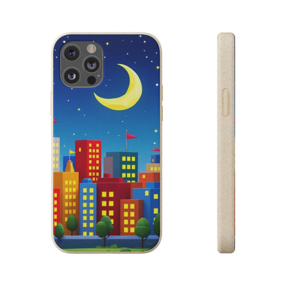 City Dreams Under the Moonlight Biodegradable Phone Case