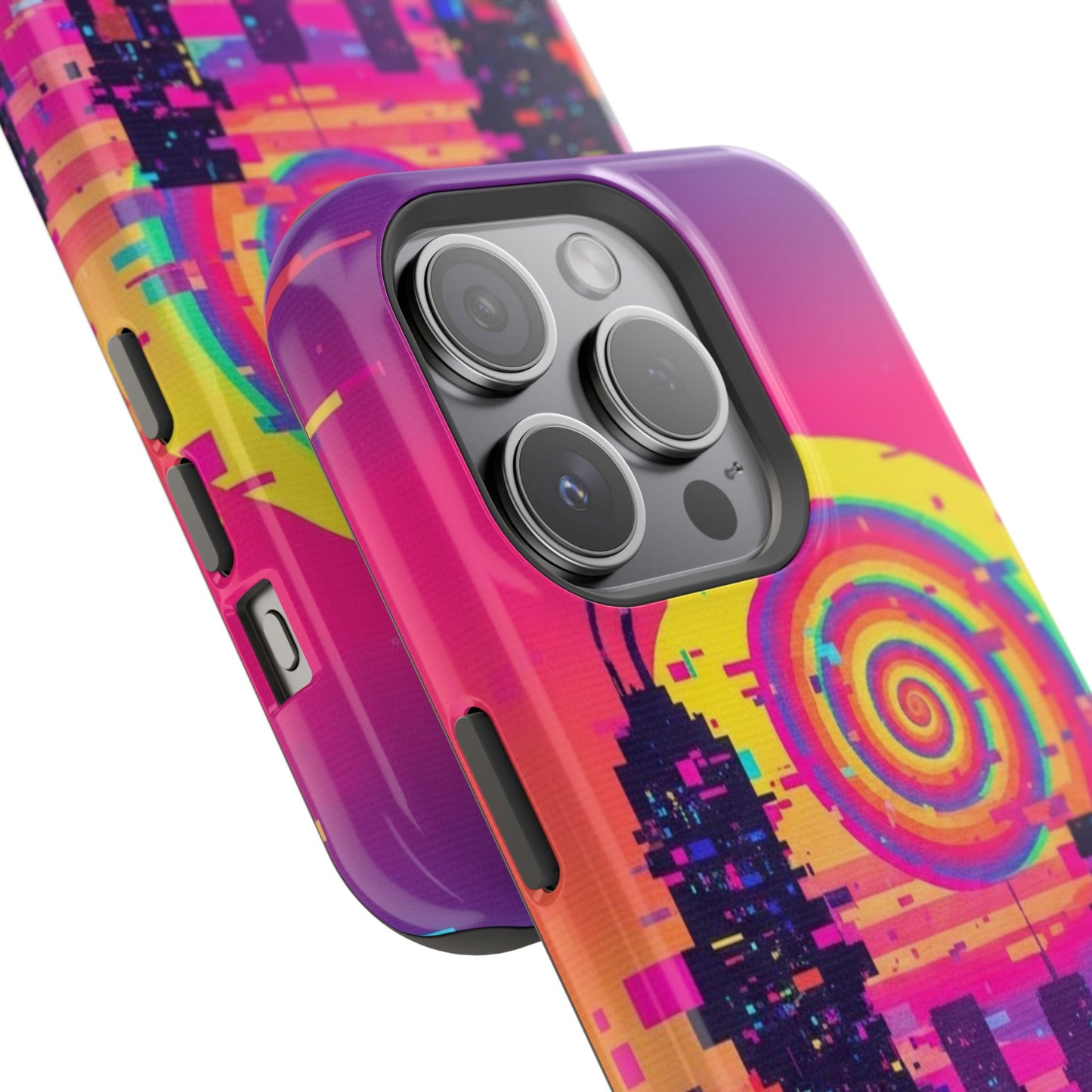 Neon Spiral Skyline Case