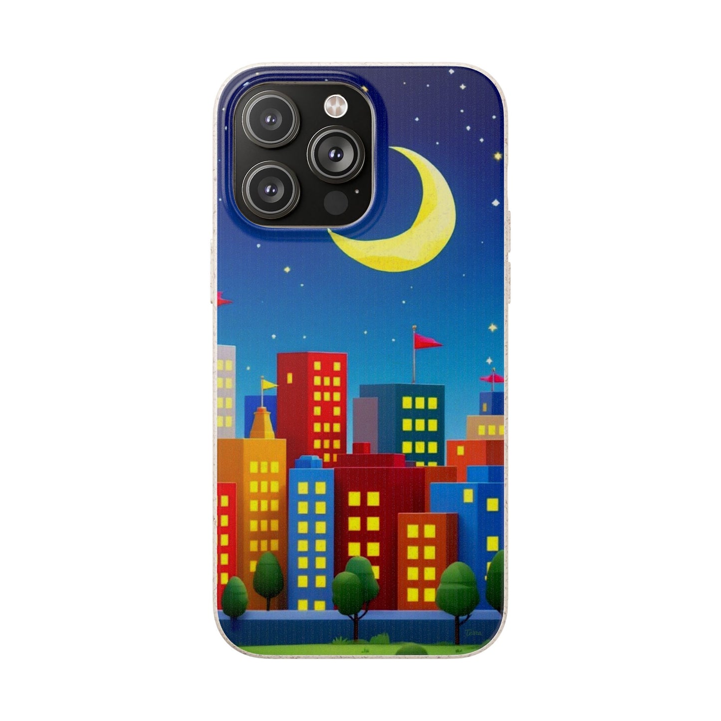 City Dreams Under the Moonlight Biodegradable Phone Case