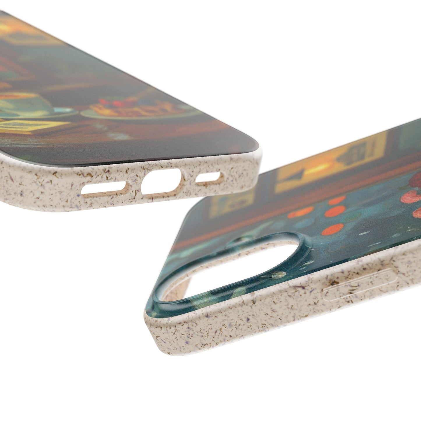 Cozy Moments: Rainy Day Café Biodegradable Cases