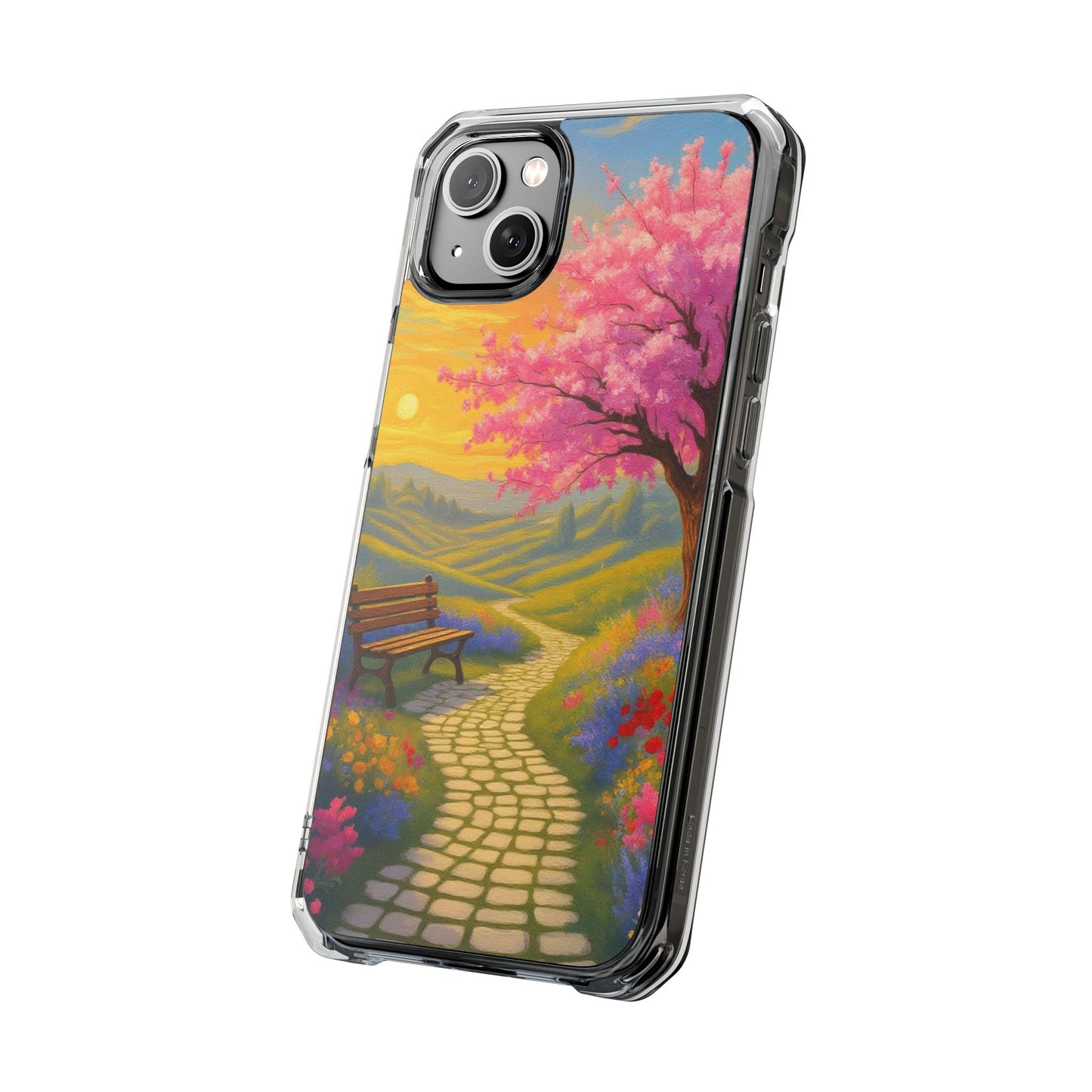 Spring Serenity: Sunset Promenade Magnetic Phone Case