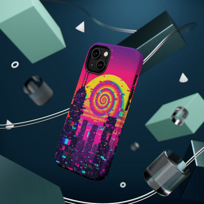 Neon Spiral Skyline Case