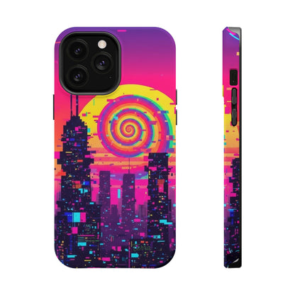 Neon Spiral Skyline Case