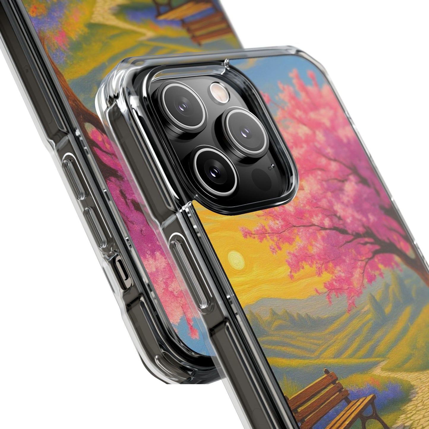 Spring Serenity: Sunset Promenade Magnetic Phone Case