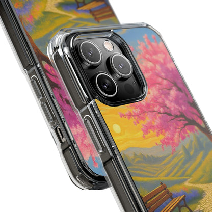 Spring Serenity: Sunset Promenade Magnetic Phone Case