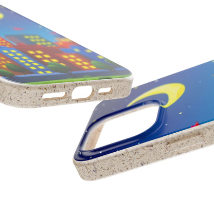 City Dreams Under the Moonlight Biodegradable Phone Case