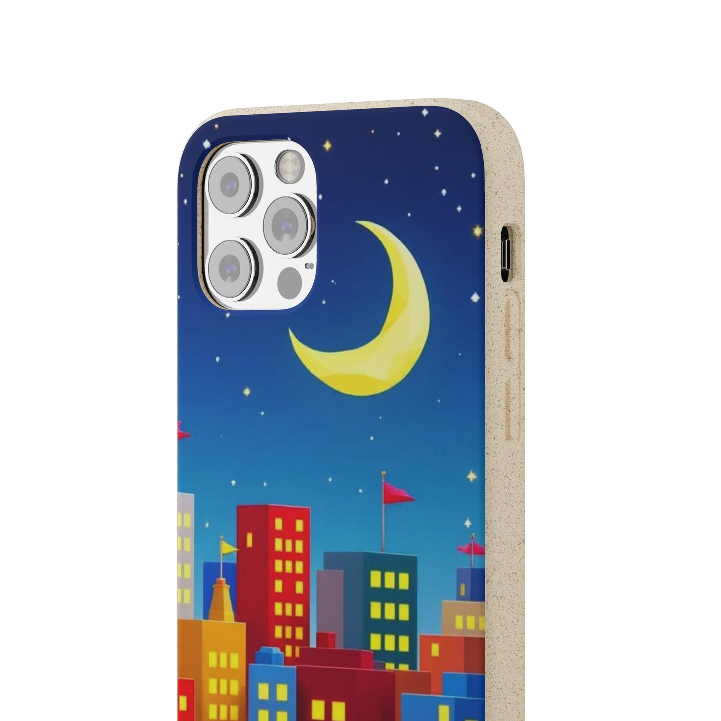 City Dreams Under the Moonlight Biodegradable Phone Case
