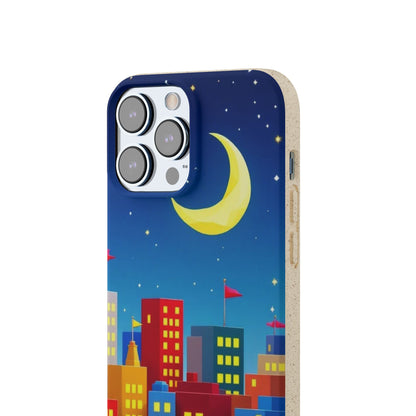 City Dreams Under the Moonlight Biodegradable Phone Case