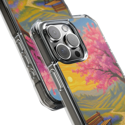 Spring Serenity: Sunset Promenade Magnetic Phone Case