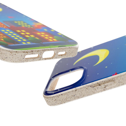City Dreams Under the Moonlight Biodegradable Phone Case