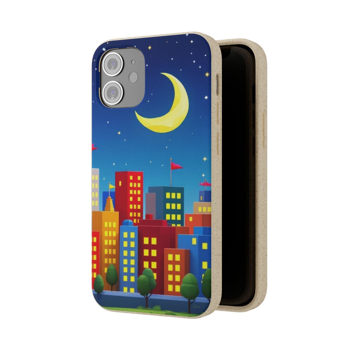 City Dreams Under the Moonlight Biodegradable Phone Case