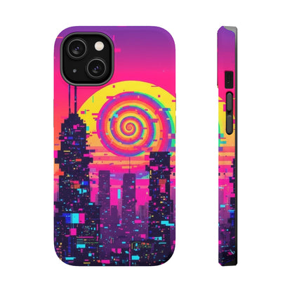Neon Spiral Skyline Case