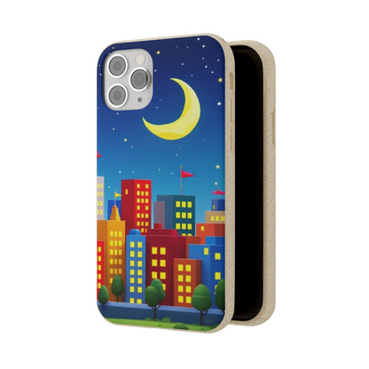 City Dreams Under the Moonlight Biodegradable Phone Case