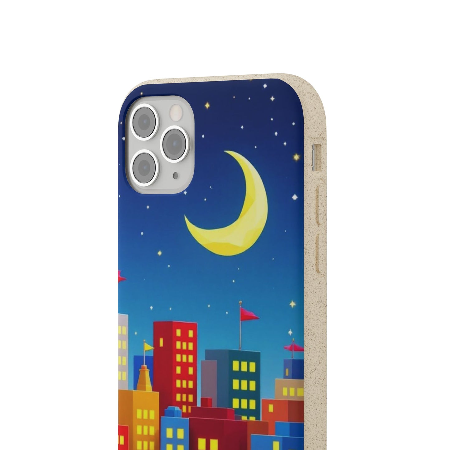 City Dreams Under the Moonlight Biodegradable Phone Case