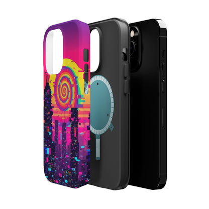 Neon Spiral Skyline Case