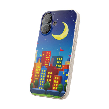 City Dreams Under the Moonlight Biodegradable Phone Case
