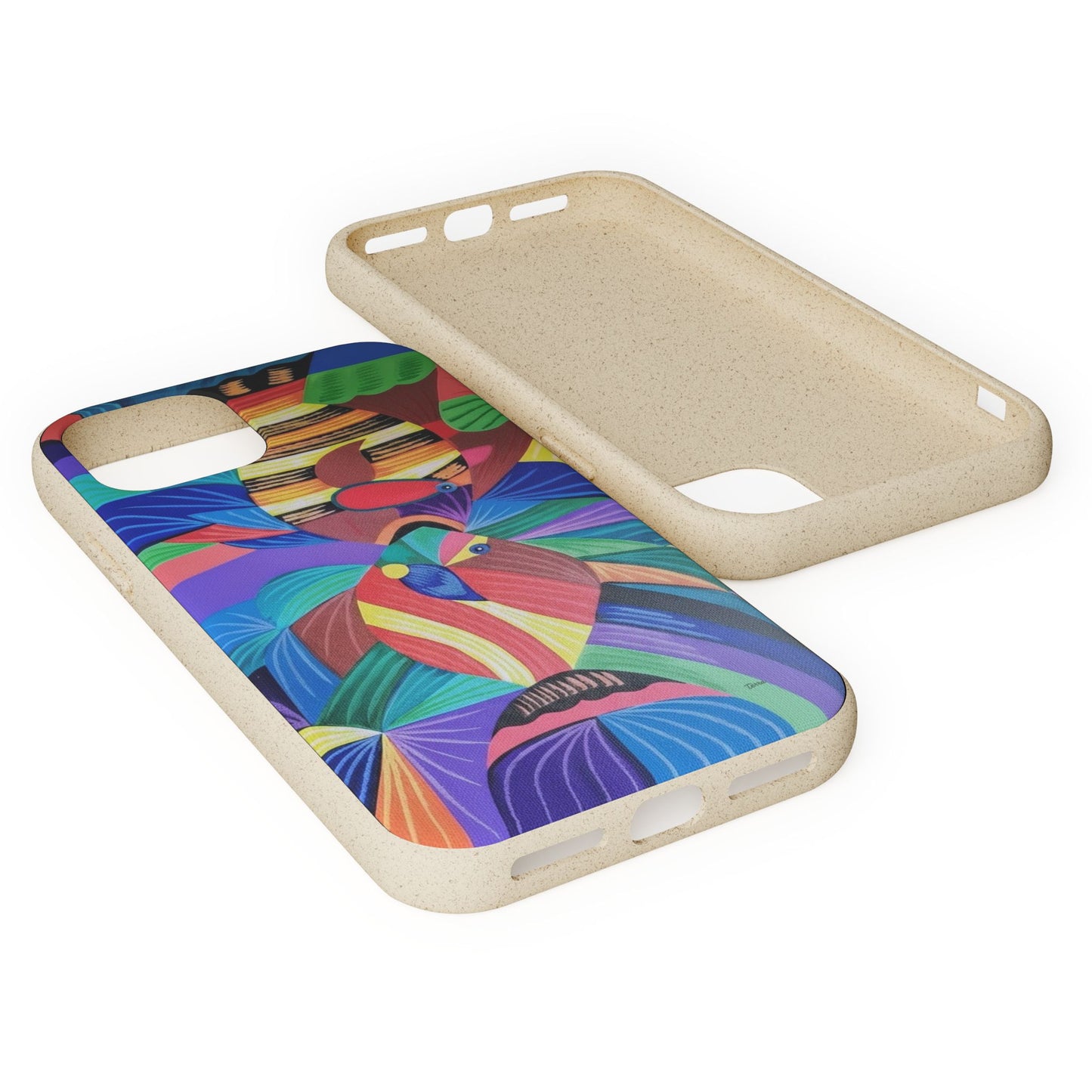 Neon Reef Kissed Abstract Tropical fish Canvas Phone case