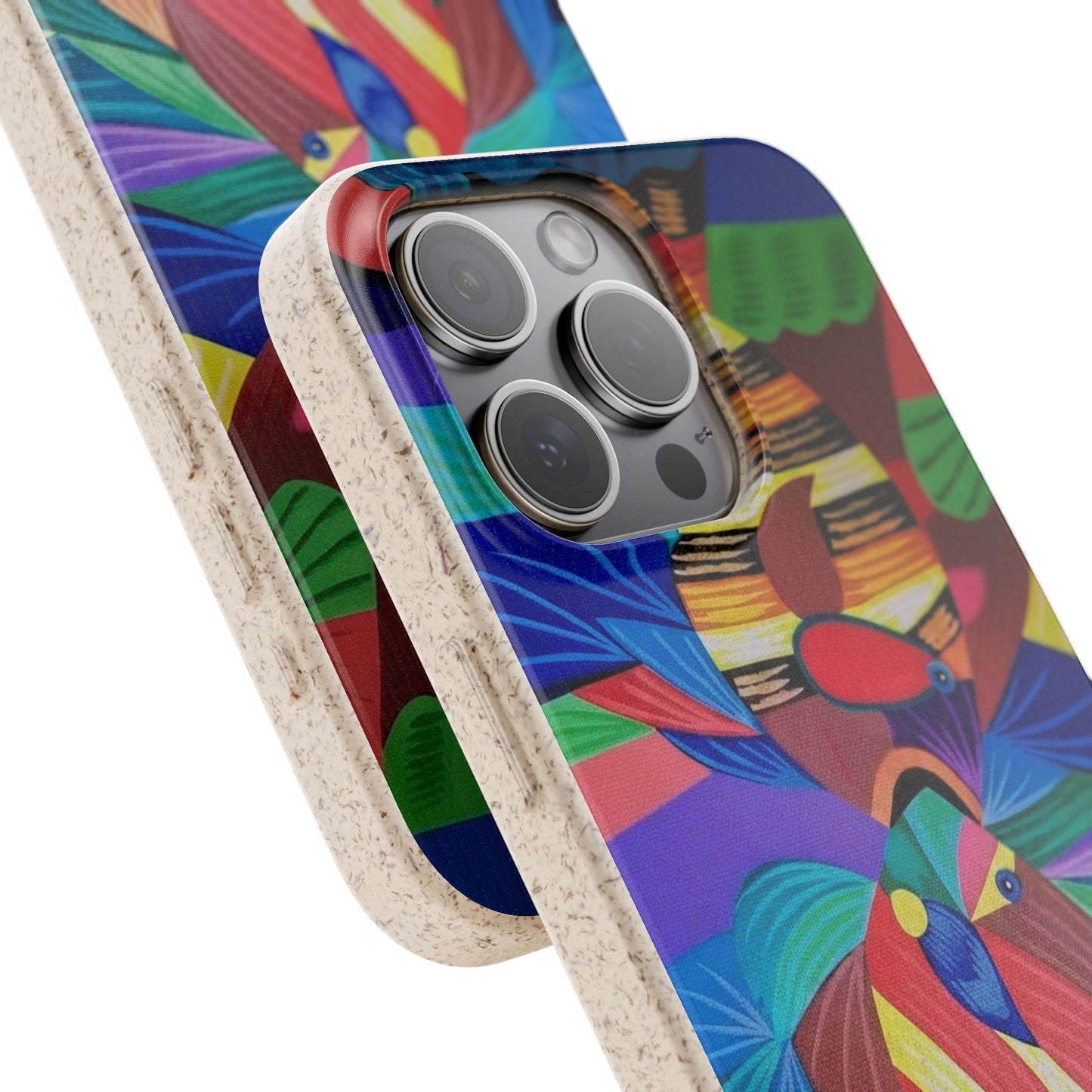 Neon Reef Kissed Abstract Tropical fish Canvas Phone case