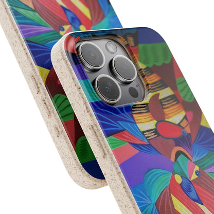 Neon Reef Kissed Abstract Tropical fish Canvas Phone case