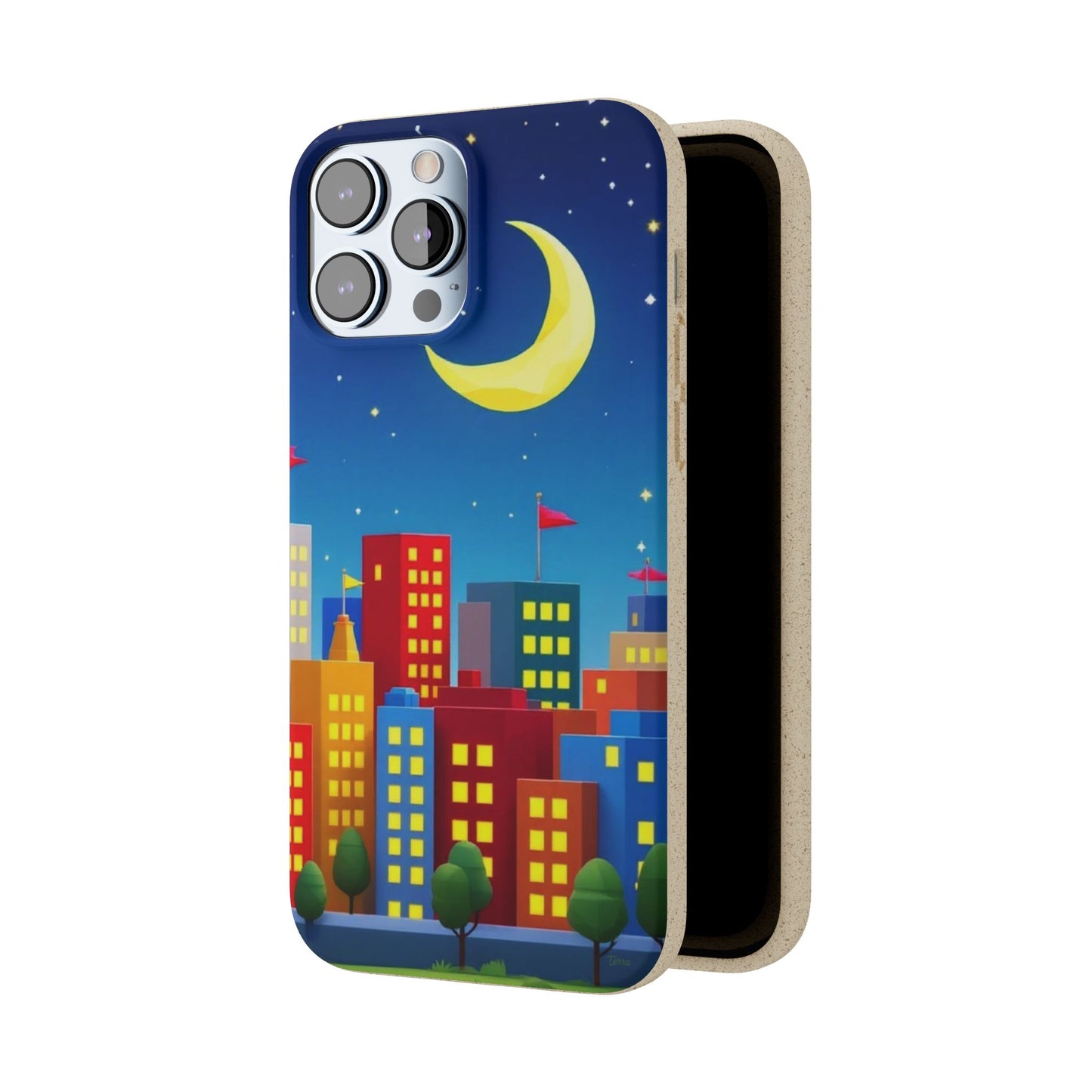 City Dreams Under the Moonlight Biodegradable Phone Case