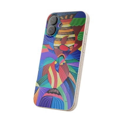 Neon Reef Kissed Abstract Tropical fish Canvas Phone case