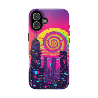 Neon Spiral Skyline Case