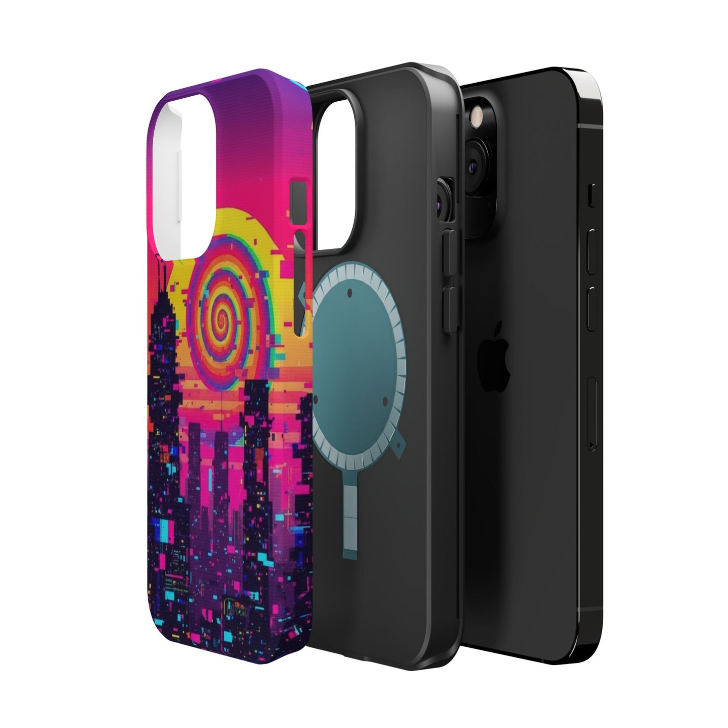 Neon Spiral Skyline Case