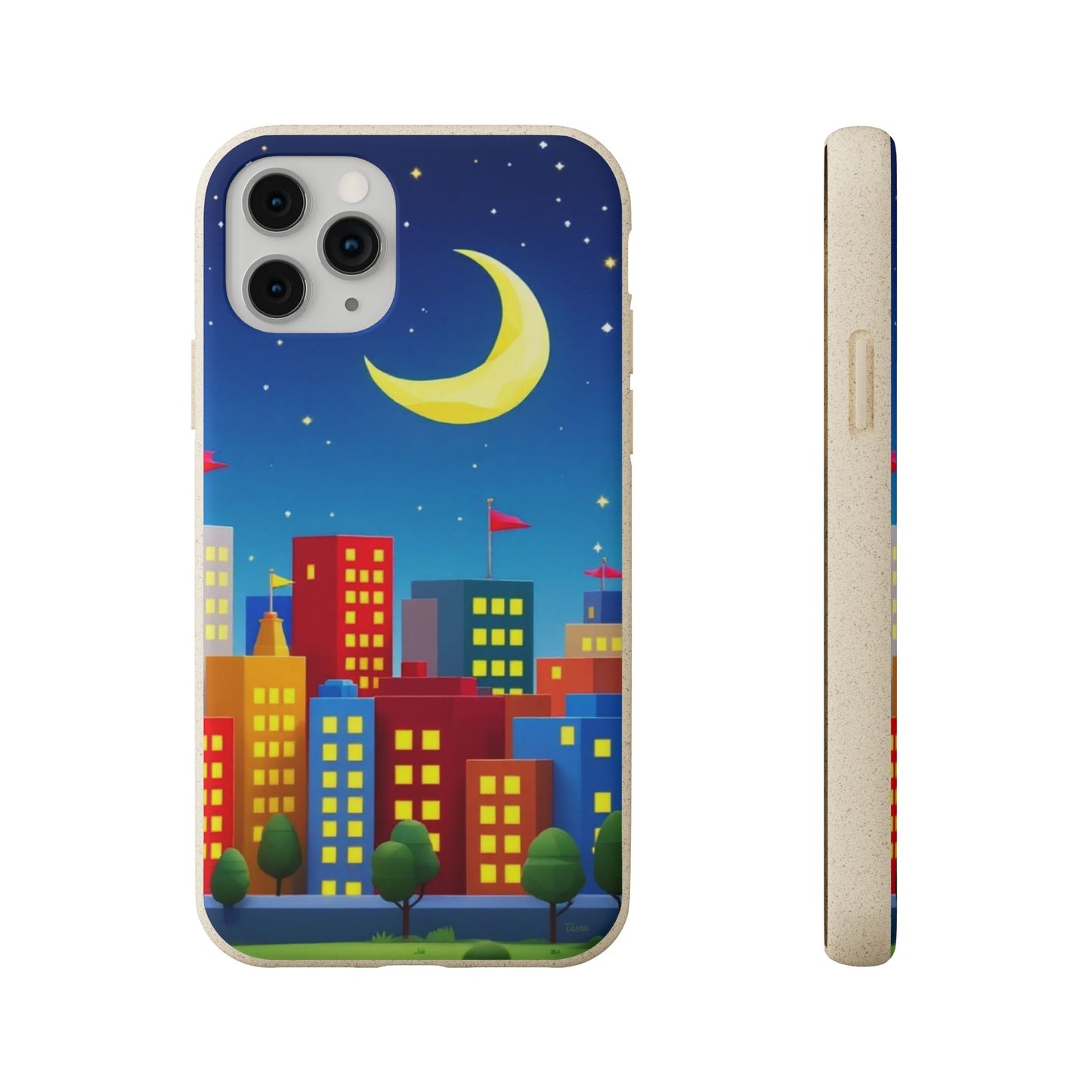 City Dreams Under the Moonlight Biodegradable Phone Case