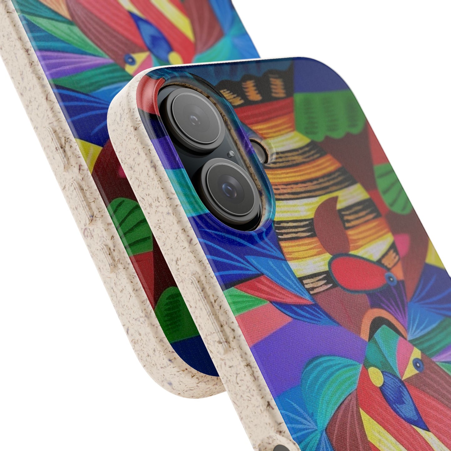 Neon Reef Kissed Abstract Tropical fish Canvas Phone case