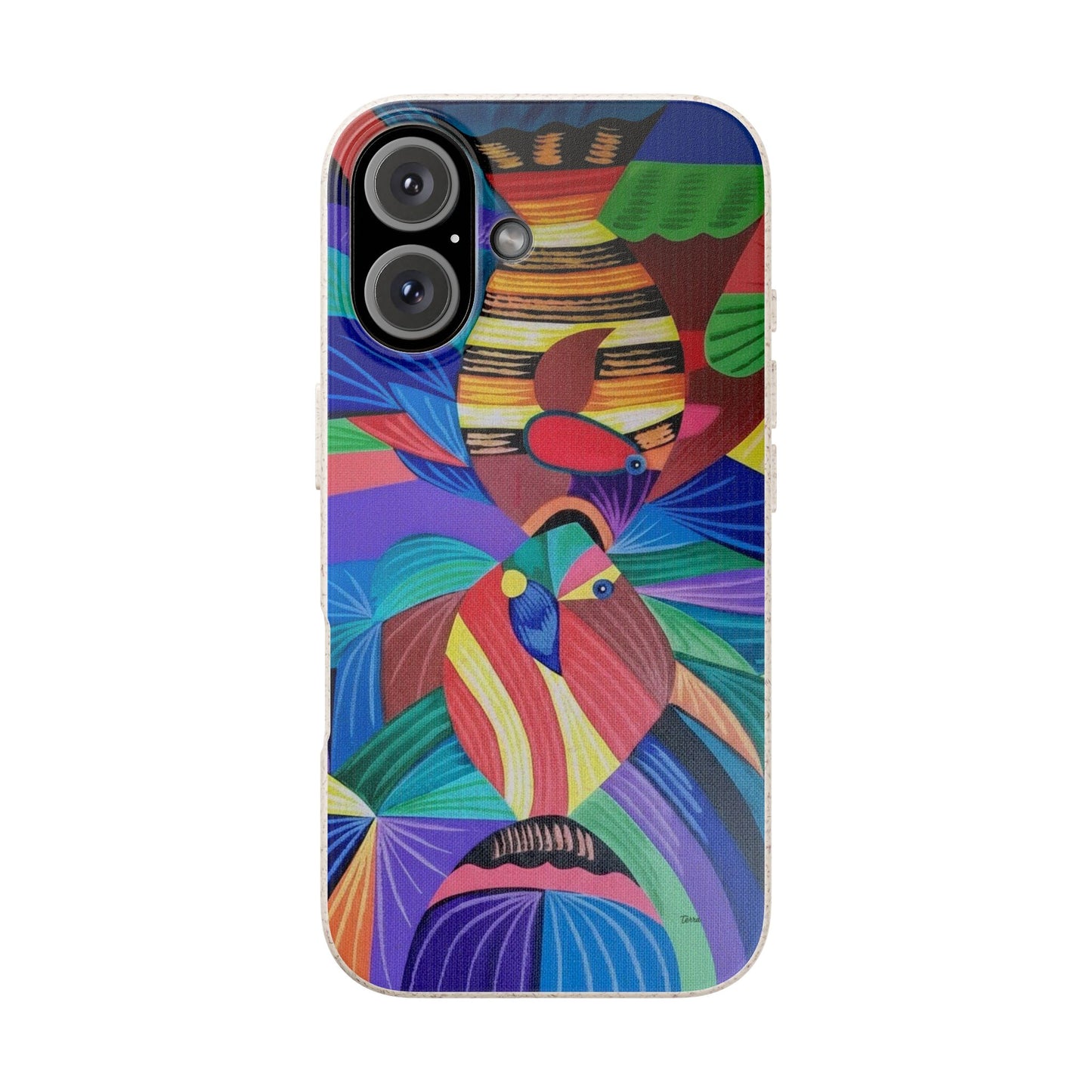 Neon Reef Kissed Abstract Tropical fish Canvas Phone case