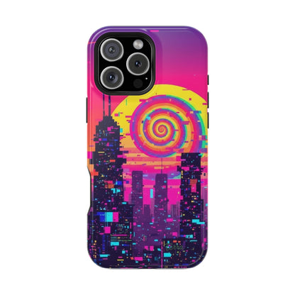 Neon Spiral Skyline Case