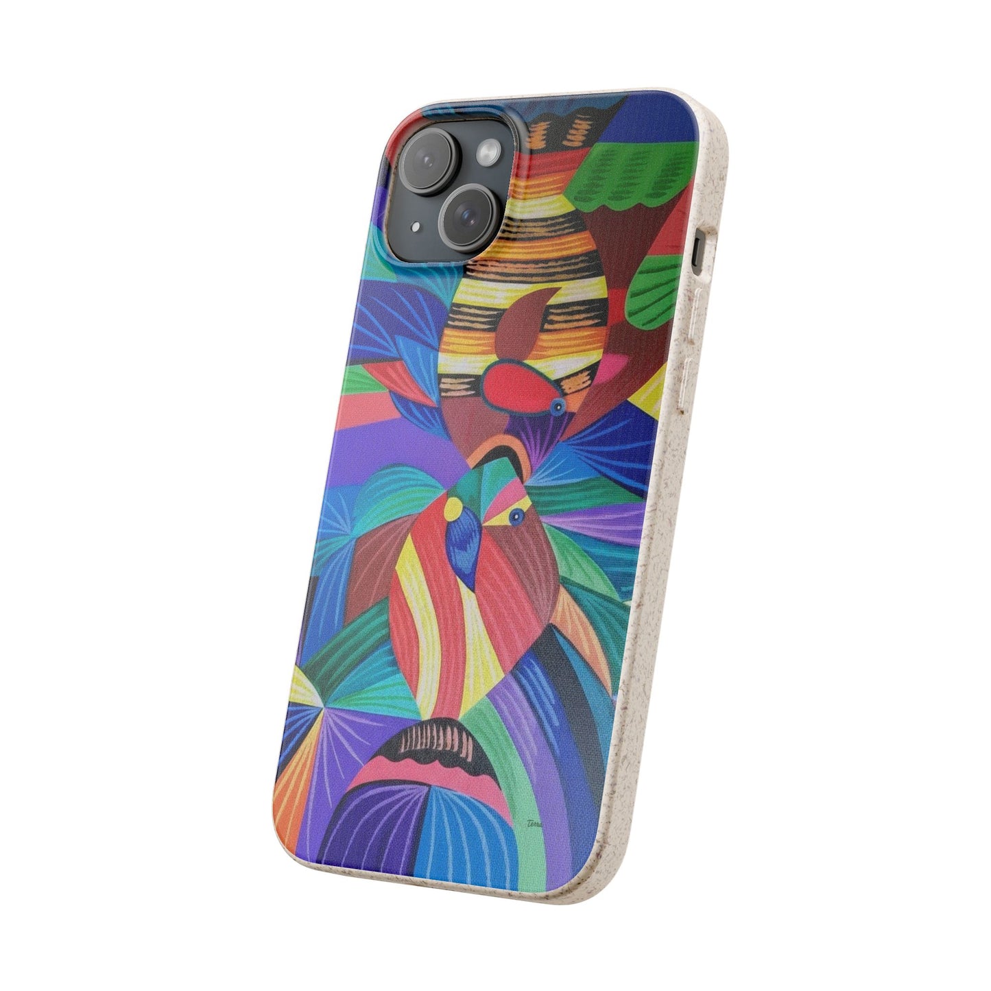 Neon Reef Kissed Abstract Tropical fish Canvas Phone case