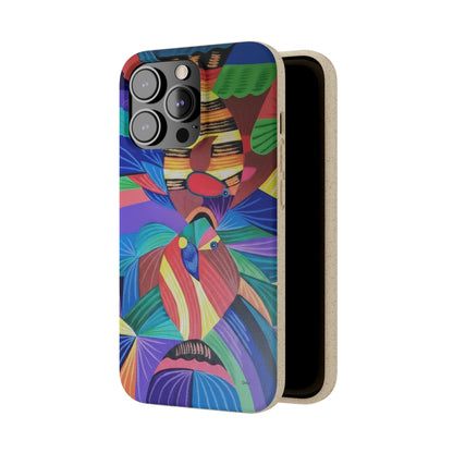 Neon Reef Kissed Abstract Tropical fish Canvas Phone case