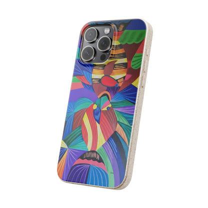 Neon Reef Kissed Abstract Tropical fish Canvas Phone case