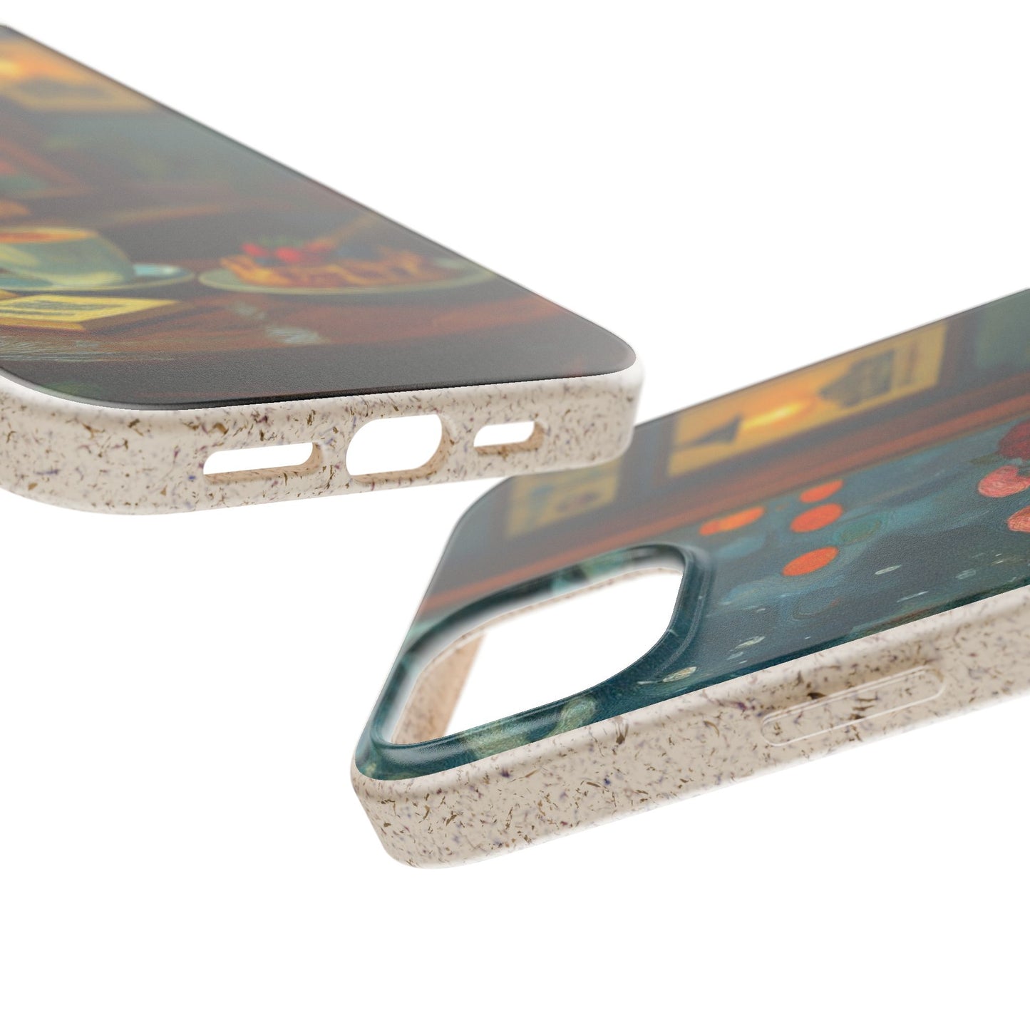 Cozy Moments: Rainy Day Café Biodegradable Cases