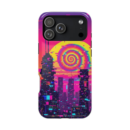 Neon Spiral Skyline Case