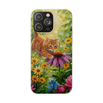 Kitten in a Sunlit Garden Biodegradable Phone Case