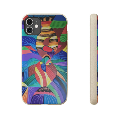 Neon Reef Kissed Abstract Tropical fish Canvas Phone case
